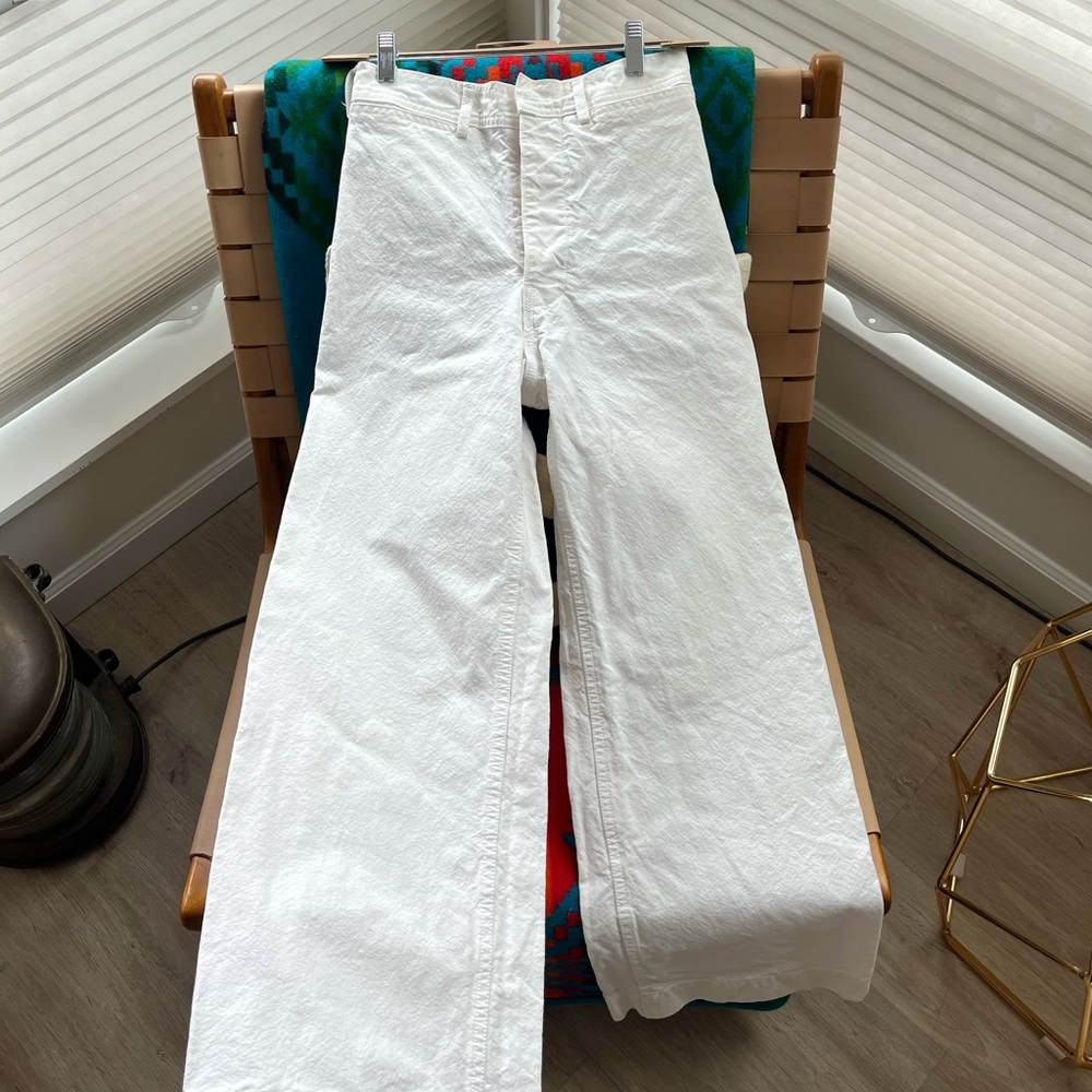 Perfect Condition Jesse Kamm Kamm Pants/Sailor Pants in Size 2, Salt White